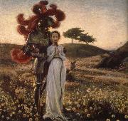 Richard Bergh Knight and The virgin France oil painting artist